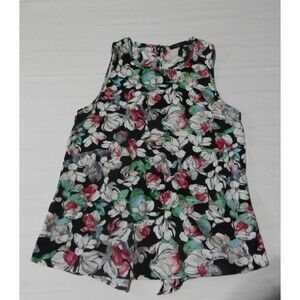 BCBG Maxazria Women's Size Small Floral Sleeveless Blouse Top